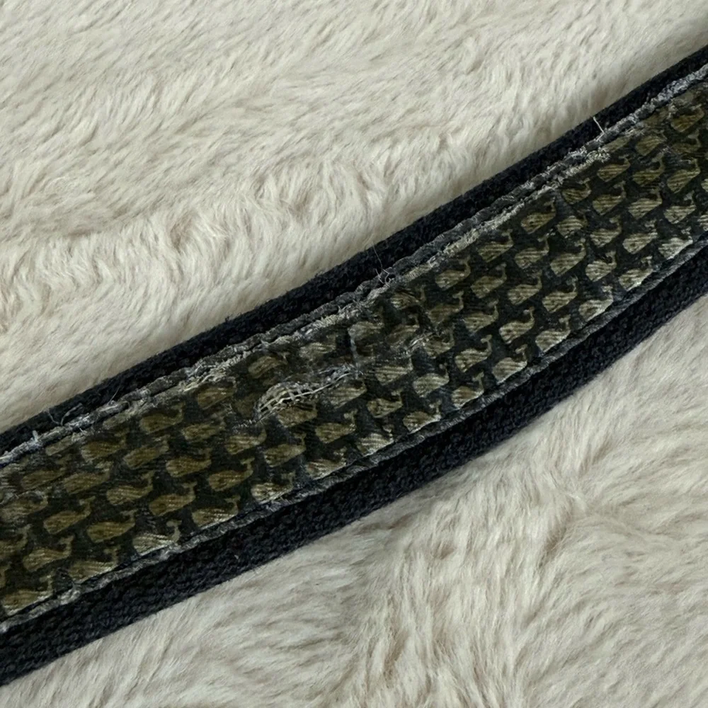 Vineyard Vines Vintage Repeating Whale Mens Belt Sz 34 *Flaw*